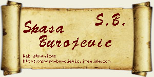 Spasa Burojević vizit kartica